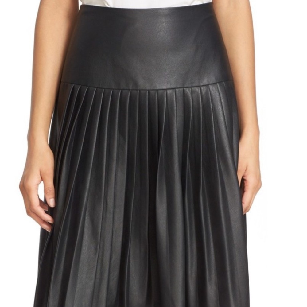 Rebecca Taylor Black Leather Skirt